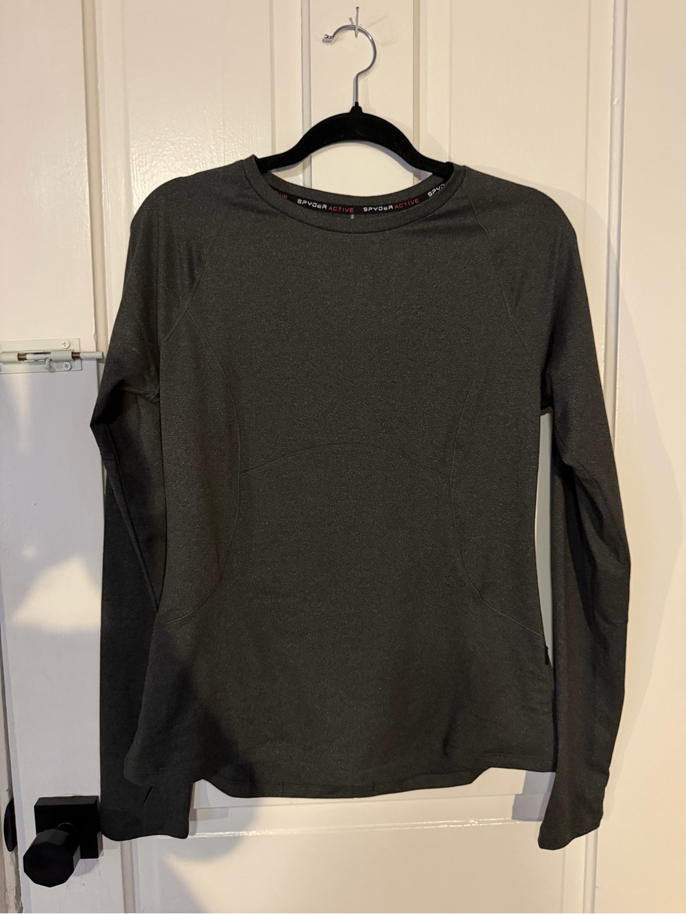 Spyder Women's Long Sleeve Crewneck Top - Charcoal Gray